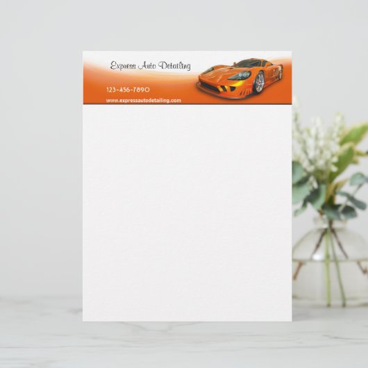 Automobildetaillierer Briefbogen (Stehend Vorderseite)