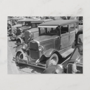 Automobile in der Main Street, 1941 Postkarte
