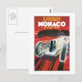 Automobile Monaco Postkarte (Vorne/Hinten)