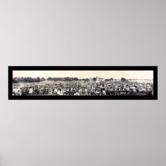 Automobile Panorama Foto 1909 Poster (Vorne)
