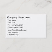 Automobileinzeln aufführenVisitenkarten Visitenkarte (Rückseite)