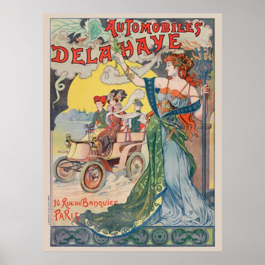 Automobiles Delahaye France Vintage Poster 1898 (Vorne)