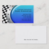 Automobilgeschäfts-Karte, die Schachbrett-Bolzen Visitenkarte (Vorne/Hinten)