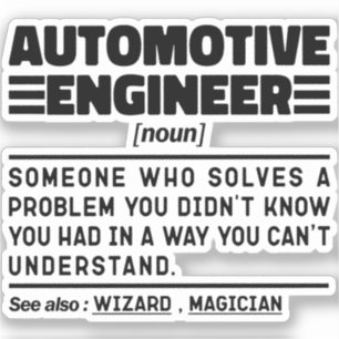 Automobilingenieur Noun Beruflich Vater Cool Aufkleber