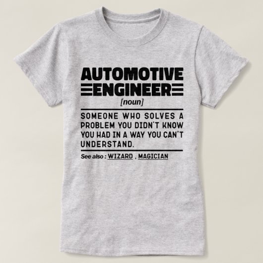 Automobilingenieur Noun Beruflich Vater Cool T-Shirt (Design vorne)