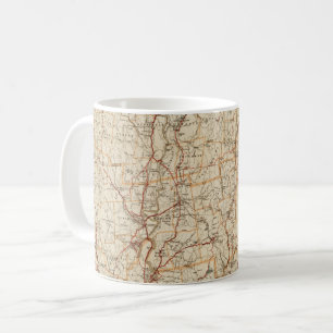 Automobilkarte Massachusetts Vintages geografische Kaffeetasse