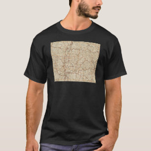 Automobilkarte Massachusetts Vintages geografische T-Shirt
