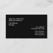 Automobilreifen-Schritt-Hintergrund Visitenkarte (Rückseite)