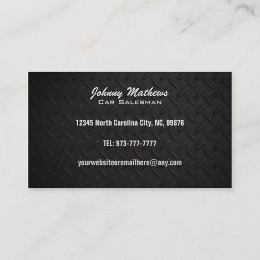 Automobiltechniker-Visitenkarten Visitenkarte (Rückseite)