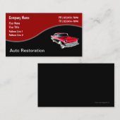 AutomobilVisitenkarten Retro Visitenkarte (Vorne/Hinten)
