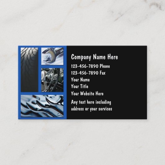 AutomobilVisitenkarten Visitenkarte (Vorderseite)