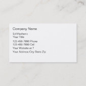 AutomobilVisitenkarten Visitenkarte (Rückseite)