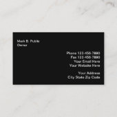 AutomobilVisitenkarten Visitenkarte (Rückseite)