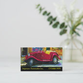 Automobilwiederherstellung der klassischen Autos Visitenkarte (Stehend Vorderseite)