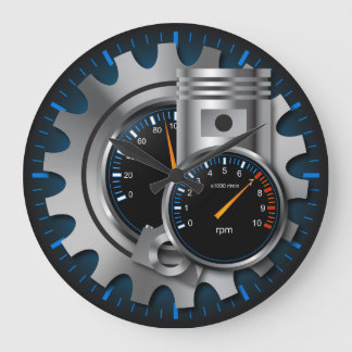 Automotive1-Wandleuchte Große Wanduhr