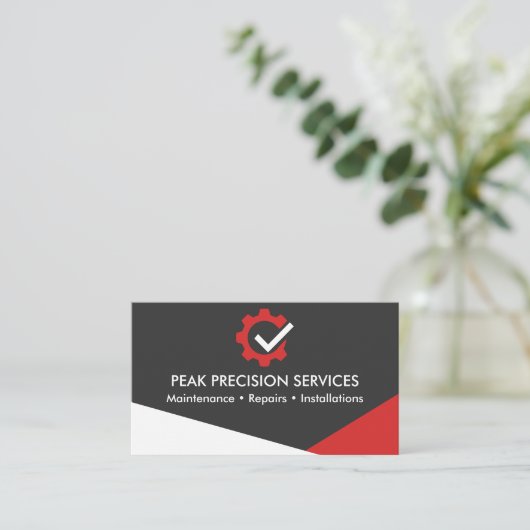 Automotive and Maintenance Services Visitenkarte (Stehend Vorderseite)