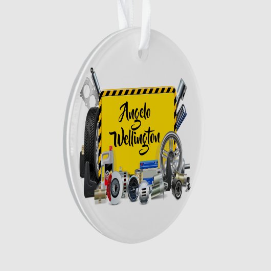 Automotive, Autos, Garage des Vaters Ornament (Vorderseite)