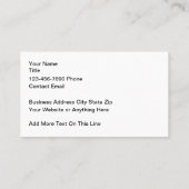 Automotive Business Cards SUV Graphics Visitenkarte (Rückseite)