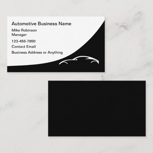 Automotive Business Services Moderne Visitenkarte (Vorne/Hinten)