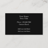 Automotive Car Detaillierte Visitenkarten neu Visitenkarte (Rückseite)