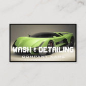 Automotive Car Wash & Auto Detection Modernes Schw Visitenkarte (Vorderseite)
