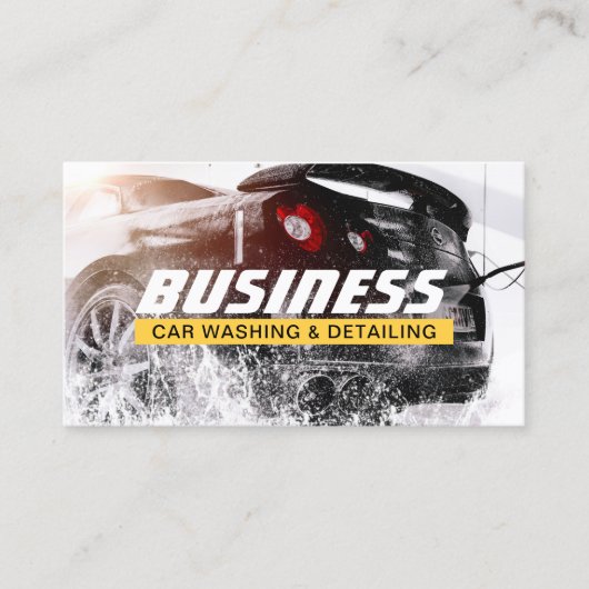 Automotive Car Wash & Auto - Gold-Label Visitenkarte (Vorderseite)