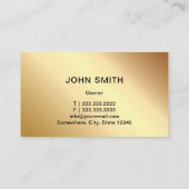 Automotive Cool Gold Car Auto Visitenkarte (Rückseite)