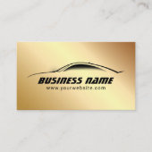 Automotive Cool Gold Car Auto Visitenkarte (Vorderseite)