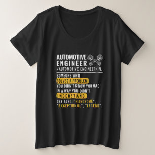 Automotive Engineer Definition Funny Job T Shirt