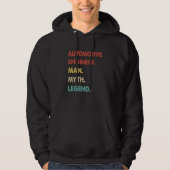Automotive Engineer Man Myth Legend 1 Hoodie (Vorderseite)
