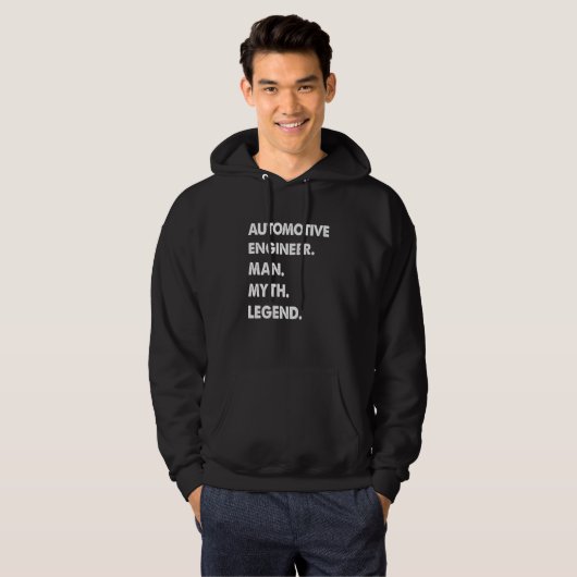 Automotive Engineer Man Myth Legend Hoodie (Vorne ganz)