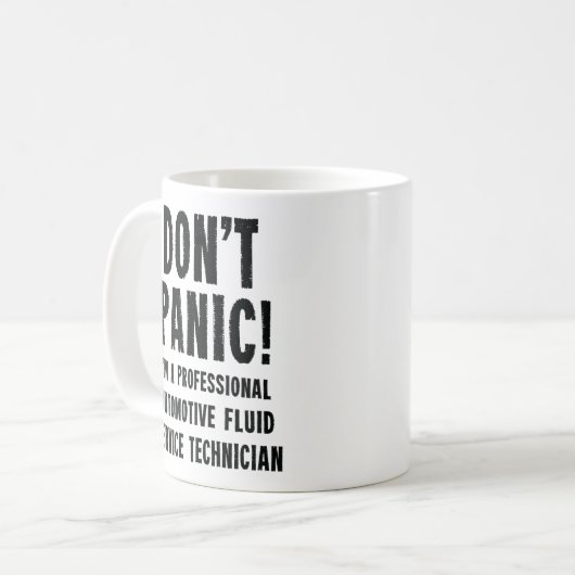 Automotive Fluid Service Techniker einzigartig Kaffeetasse (Vorderseite Links)