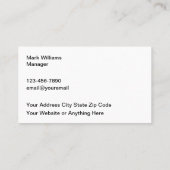 Automotive Glass Repair Replacement Business Cards Visitenkarte (Rückseite)