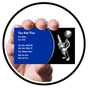 Automotive Retro Sparkplug Design Visitenkarte