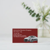 Automotive Services Business Card Modern Visitenkarte (Stehend Vorderseite)