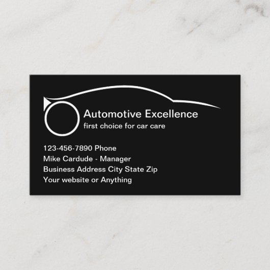 Automotive Services Cool Business Cards Visitenkarte (Vorderseite)