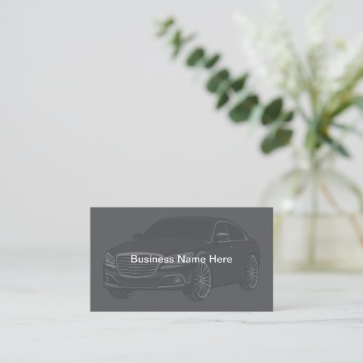 Automotive Theme Business Card Design Visitenkarte (Stehend Vorderseite)