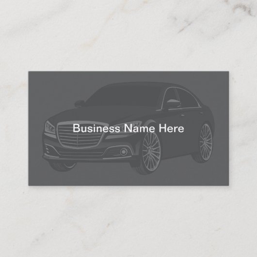 Automotive Theme Business Card Design Visitenkarte (Vorderseite)