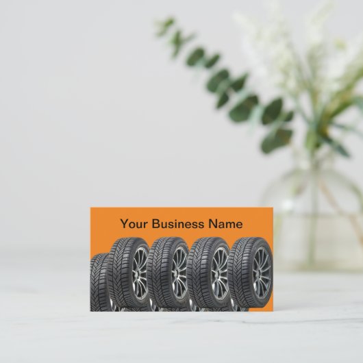 Automotive Theme Tips Business Card Visitenkarte (Stehend Vorderseite)