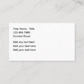 Automotive Theme Tips Business Card Visitenkarte (Rückseite)