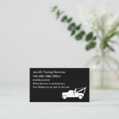 Automotive Towing Service Truck Driver Visitenkarte (Stehend Vorderseite)