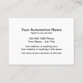Automotive Visitenkarte (Rückseite)