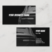 Automotive Visitenkarte - Fett Dunkles Design (Vorne/Hinten)