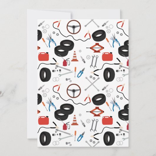 Automotive-Werkzeuge Dankeskarte (Rückseite)