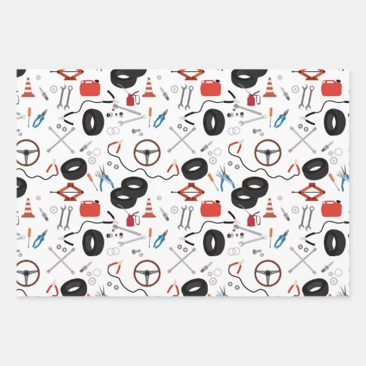 Automotive-Werkzeuge Geschenkpapier Set (Vorderseite 3)