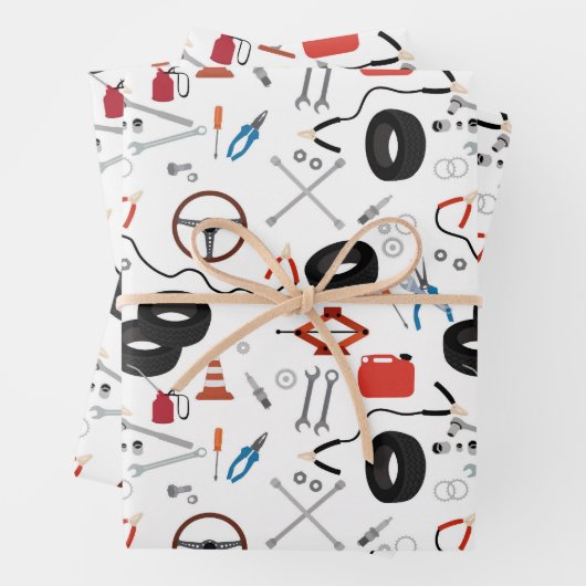 Automotive-Werkzeuge Geschenkpapier Set (Beispiel)