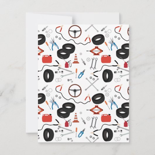 Automotive-Werkzeuge Mitteilungskarte (Rückseite)