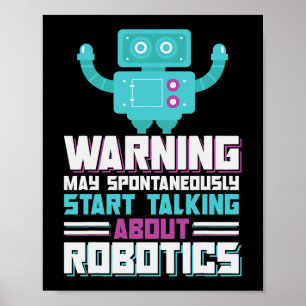 Autonome Roboter-Gebäude der AI Poster