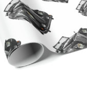 Autooldtimer-Klassiker-Auto Geschenkpapier (Rolleneckpunkt)