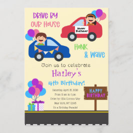 Autoparade - Einladung zur Geburtstagsparty
